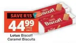 Checkers Lotus Biscoff Caramel Biscuits offer