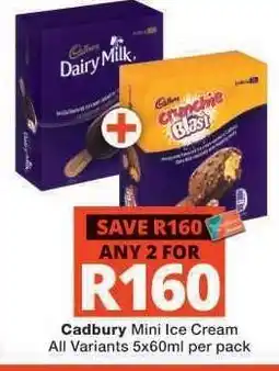 Checkers Cadbury Mini Ice Cream offer