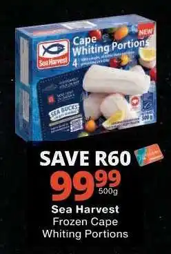 Checkers Sea Harvest Frozen Cape Whiting Portions offer