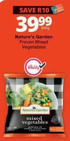 Checkers Nature's Garden Frozen Mixed Vegetables offer