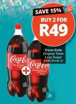 Checkers Coca-Cola Original Taste Less Sugar Cold Drink offer