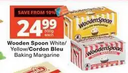 Checkers Wooden Spoon White/Yellow/Cordon Bleu Baking Margarine offer