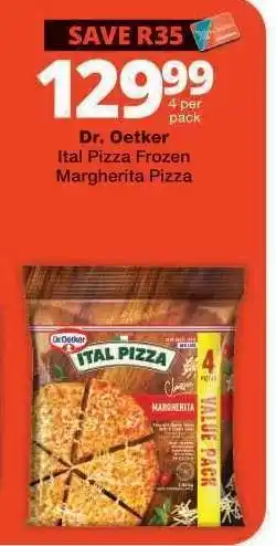 Checkers Dr. Oetker Ital Pizza Frozen Margherita Pizza offer