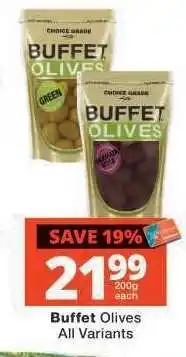 Checkers BUFFET Olives offer