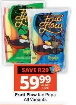 Checkers Fruti Flow Ice Pops offer