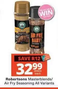 Checkers Robertsons Masterblends/Air Fry Seasoning All Variants offer