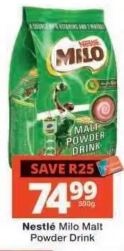 Checkers NESTLÉ Milo Malt Powder Drink offer
