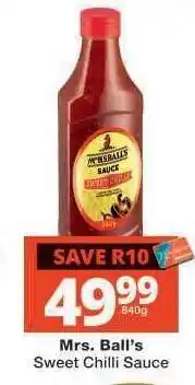 Checkers MRS BALL'S SWEET CHILLI SAUCE offer