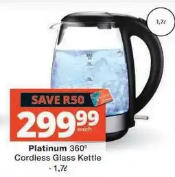 Checkers Platinum 360° Cordless Glass Kettle offer