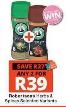 Checkers Robertsons Herbs/Spices Selected Variants offer