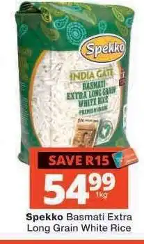 Checkers SPEKKO Basmati Extra Long Grain White Rice offer