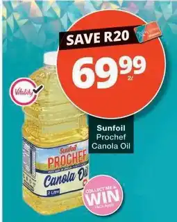 Checkers Sunfoil Prochef Canola Oil offer