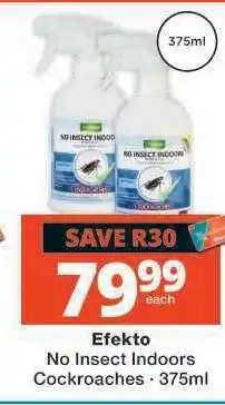 Checkers Efekto No Insect Indoors Cockroaches offer