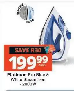 Checkers Platinum Pro Blue & White Steam Iron offer