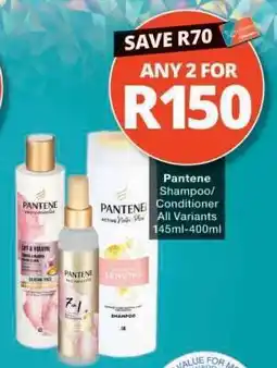 Checkers Pantene Shampoo / Conditioner offer
