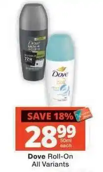 Checkers Dove Roll On offer