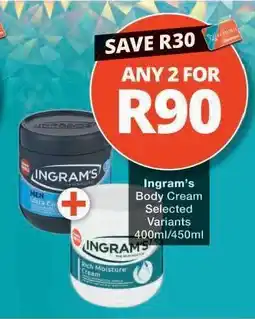 Checkers Ingram's Body Cream offer