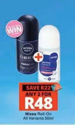 Checkers NIVEA Roll-On offer