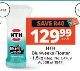 Checkers HTH Blu4weeks Floater offer