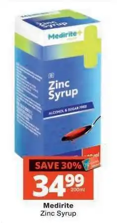 Checkers Medirite Zinc Syrup offer