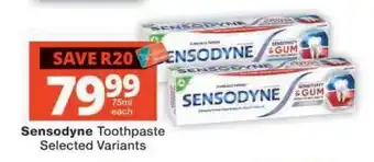 Checkers SENSODYNE TOOTHPASTE offer