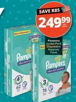 Checkers Pampers Jumbo Pack Disposable Nappies/Pants offer
