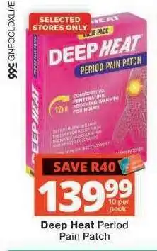Checkers Deep Heat Period Pain Patch offer