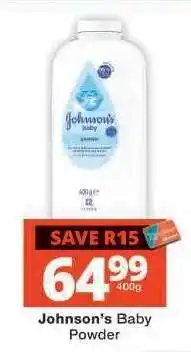 Checkers JOHNSON'S Baby Powder offer