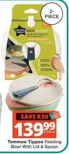 Checkers Tommee Tippee Feeding Bowl with Lid & Spoon offer
