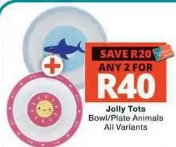 Checkers Jolly Tots Bowl/Plate Animals offer