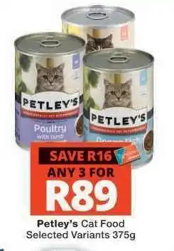 Checkers Petley's Cat Food offer