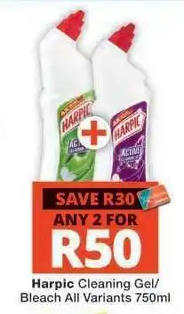 Checkers Harpic Cleaning Gel/Bleach offer