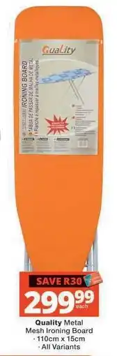 Checkers Quality Metal Mesh Ironing Board offer