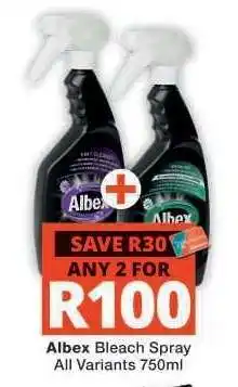 Checkers Albex Bleach Spray offer