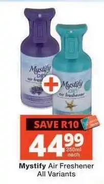 Checkers MYSTIFY AIR FRESHENER offer