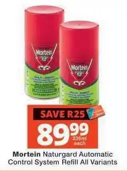 Checkers Mortein Naturgard Automatic Control System Refill All Variants offer
