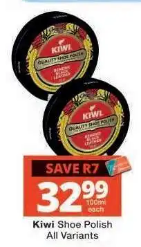 Checkers KIWI SHOE POLISH offer