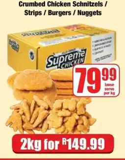 Boxer Crumbed Chicken Schnitzels / Strips / Burgers / Nuggets offer