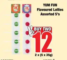 Boxer YUM FUN Flavoured Lollies Assorted 5's offer