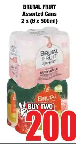 Boxer BRUTAL FRUIT ASSORTED CANS 2 X (6 X 500ML) offer