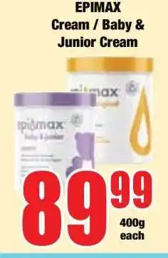 Boxer EPIMAX Cream / Baby & Junior Cream offer
