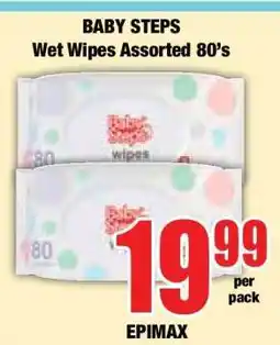 Boxer BABY STEPS Wet Wipes Assorted 80's offer