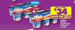 Shoprite DANONE NUTRIDAY SMOOTH YOGHURT all variants 6x100g offer
