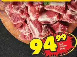 Shoprite BEEF POTJIEKOS per kg offer