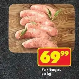 Shoprite Pork Bangers offer
