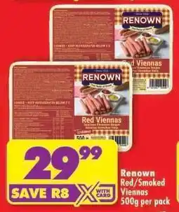 Shoprite RENOWN RED/SMOKED VIENNAS offer