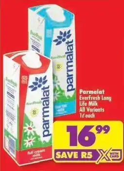 Shoprite PARMALAT EVERFRESH LONG LIFE MILK offer