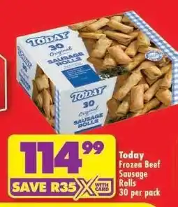 Shoprite TODAY FROZEN BEEF SAUSAGE ROLLS offer
