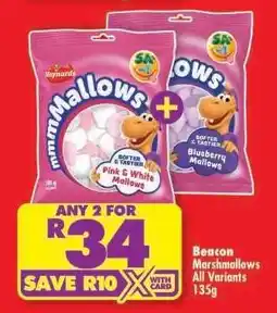 Shoprite BEACON MARSHMALLOWS all variants 135g offer