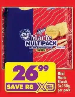 Shoprite Risi Marie Biscuit 3x150g per pack offer